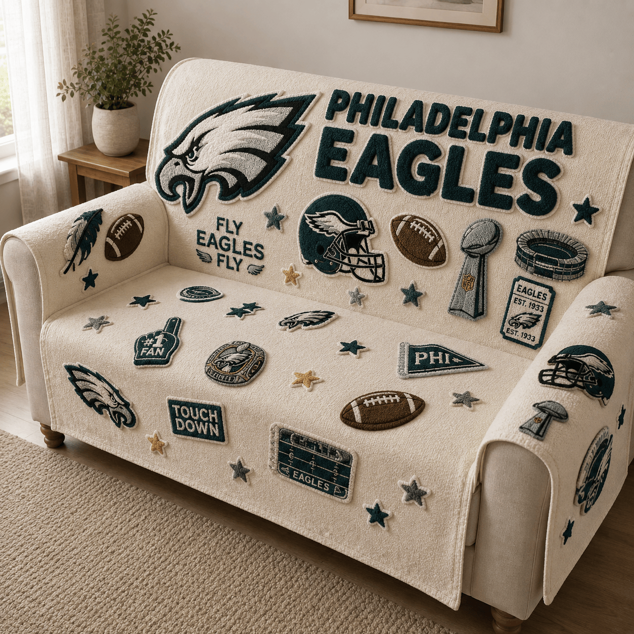 PLDE Tufted Sofa Cover & Pillow Set DNBN