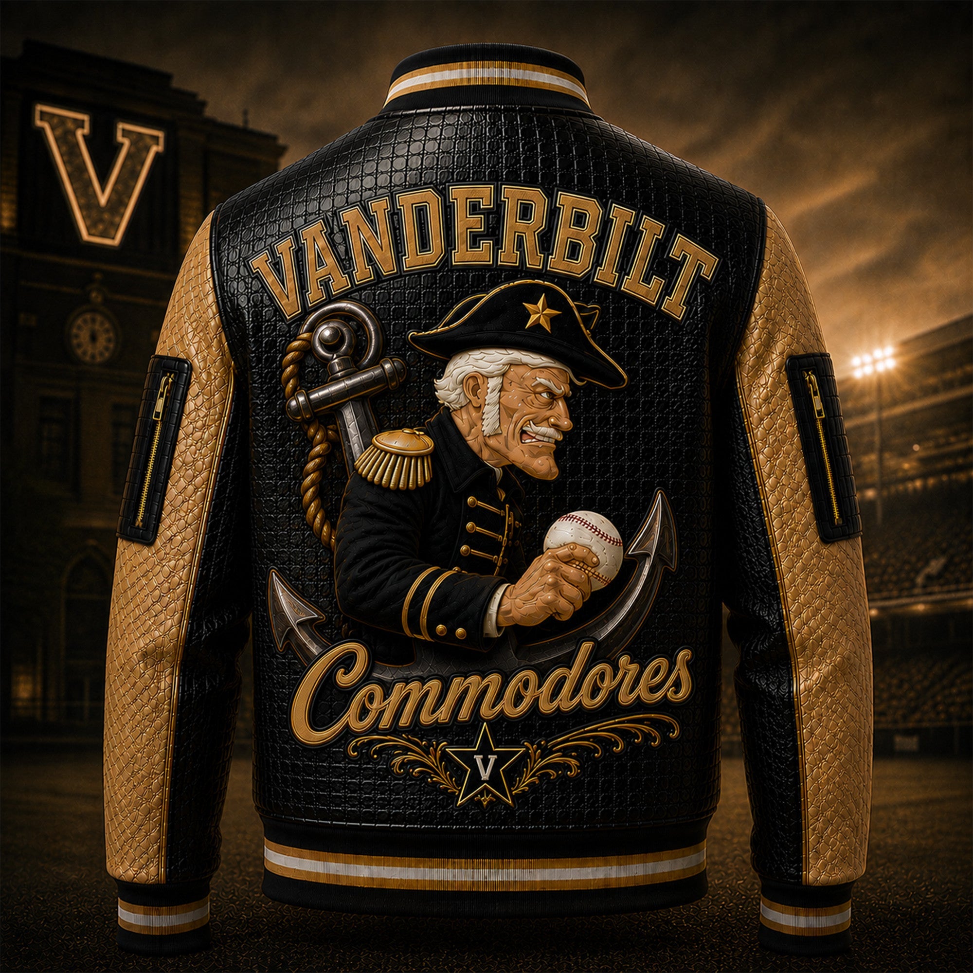 Premium VDBC Leather Zipper Jacket PVNA