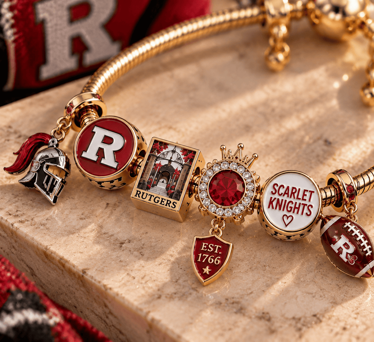 RSK Gold Charm Bracelet Set TTN