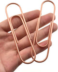 Extra Large 4 Inch Paper Clips, Rose Gold Vinyl Coated for Bookmarking and Organizing in Home Office School, 14 Pack