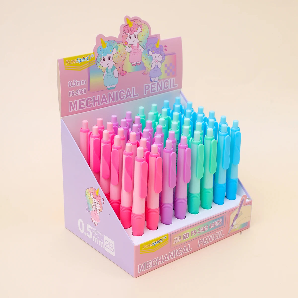 Cute Mechanical Pencils Set 2B Pencil 0.5/0.7/ 2.0 mm Automatic Pencil for Drawing Writing Sketching Kawaii School Supplies bulk